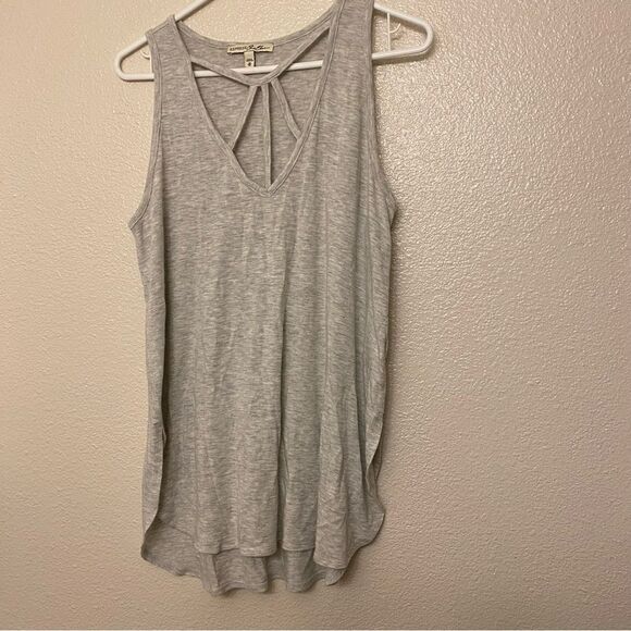 Express One Eleven Strappy London oversized gray modal blend Tank top blouse-M - Picture 2 of 8